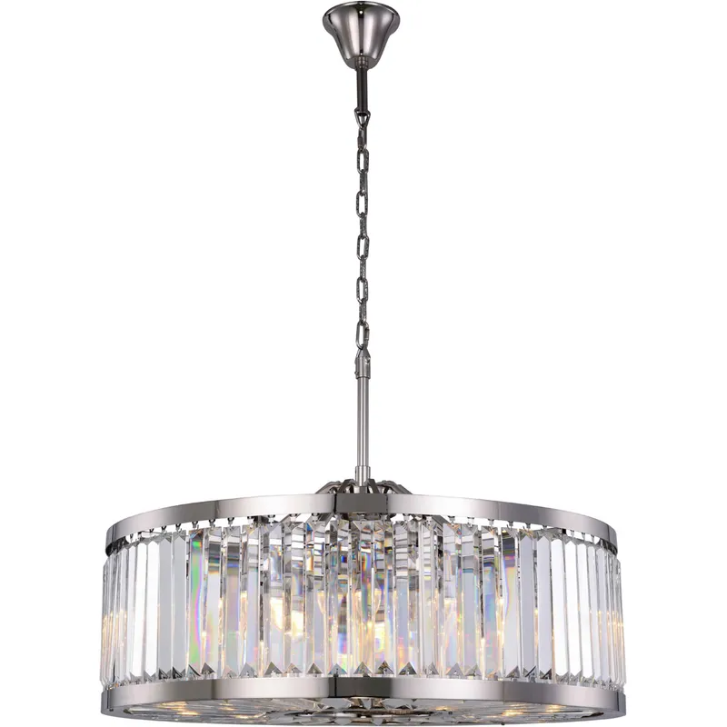 Chelsea 10 Light 35.5 inch Polished Nickel Chandelier Ceiling Light in Clear, Urban Classic