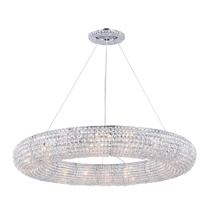Paris 18 Light 41 inch Chrome Chandelier Ceiling Light, Royal Cut Clear Crystal