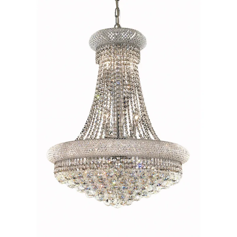Primo 14 Light 24 inch Chrome Dining Chandelier Ceiling Light in Royal Cut