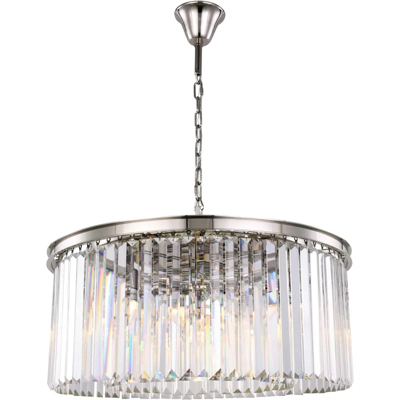 Sydney 8 Light 31.5 inch Polished Nickel Chandelier Ceiling Light in Clear, Urban Classic