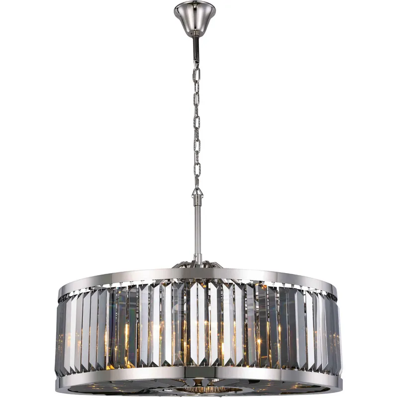 Chelsea 10 Light 35.5 inch Polished Nickel Chandelier Ceiling Light in Silver Shade, Urban Classic