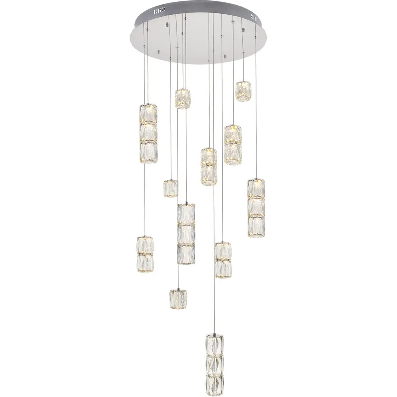 Polaris LED 24 inch Chrome Chandelier Ceiling Light