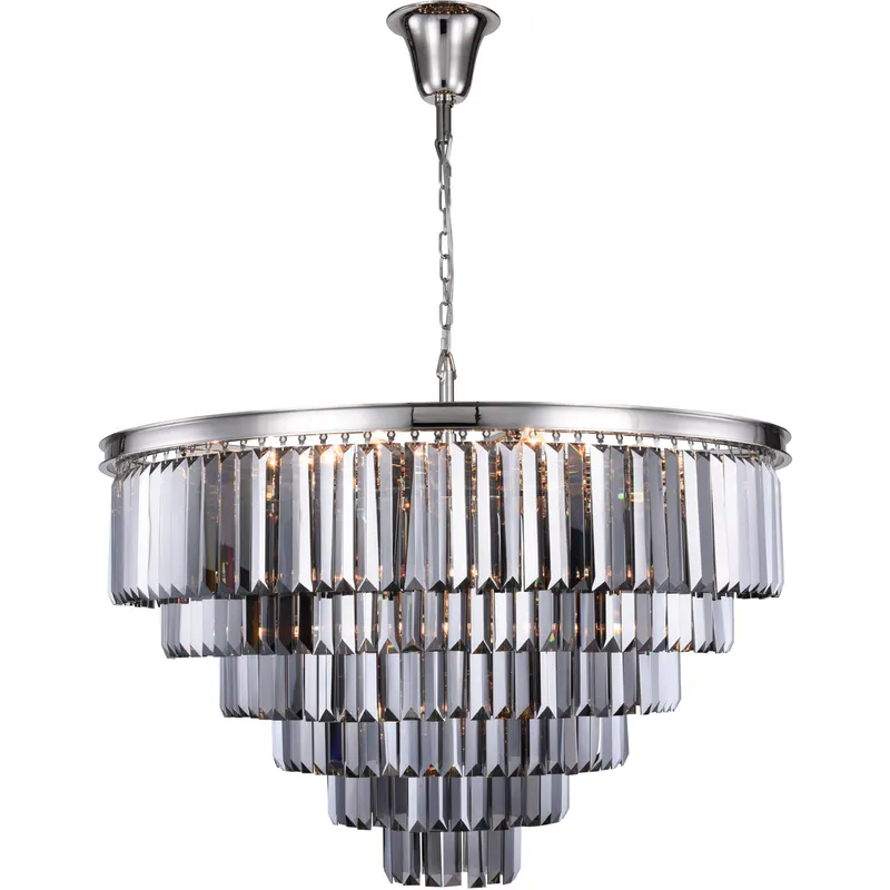 Sydney 33 Light 44 inch Polished Nickel Chandelier Ceiling Light in Silver Shade, Urban Classic