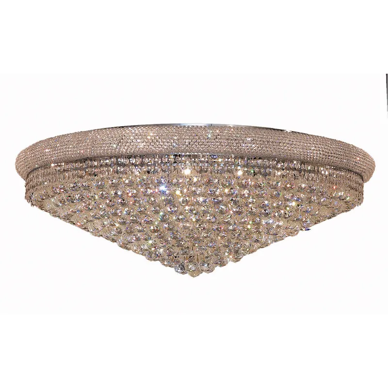 Primo 30 Light 42 inch Chrome Flush Mount Ceiling Light in Royal Cut