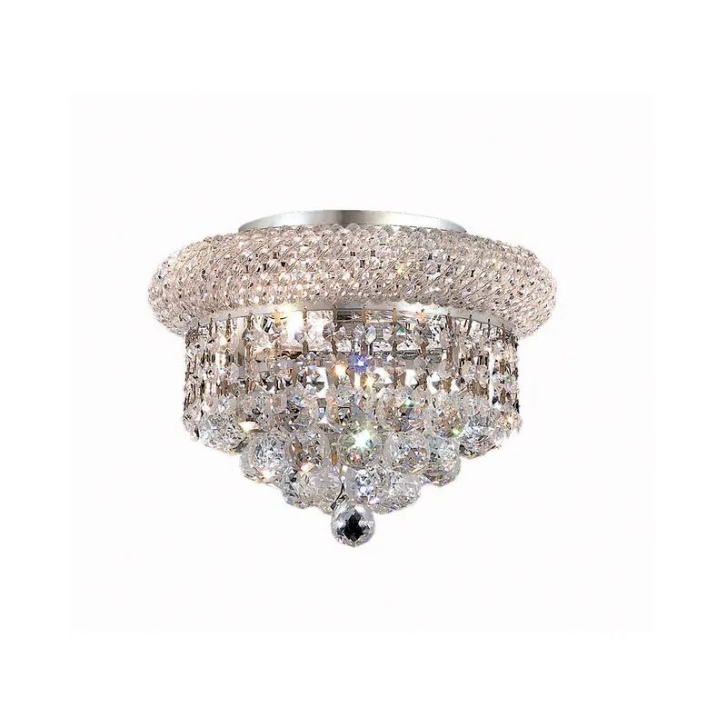 Primo 3 Light 10 inch Chrome Flush Mount Ceiling Light in Royal Cut