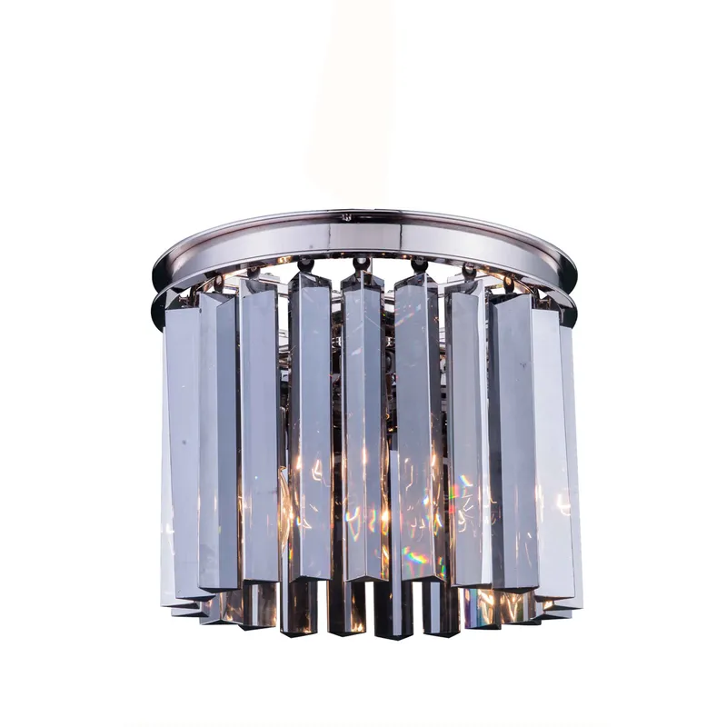Sydney 3 Light 12 inch Polished Nickel Flush Mount Ceiling Light in Silver Shade, Urban Classic