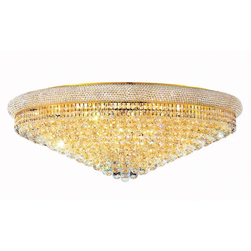 Primo 30 Light 42 inch Gold Flush Mount Ceiling Light in Royal Cut