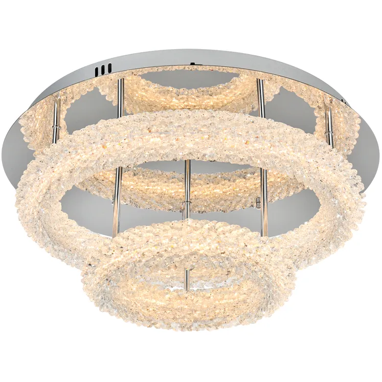 Bowen 2 Light 22 inch Chrome Flush Mount Ceiling Light