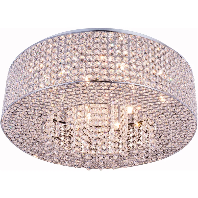 Amelie 10 Light 24 inch Chrome Flush Mount Ceiling Light