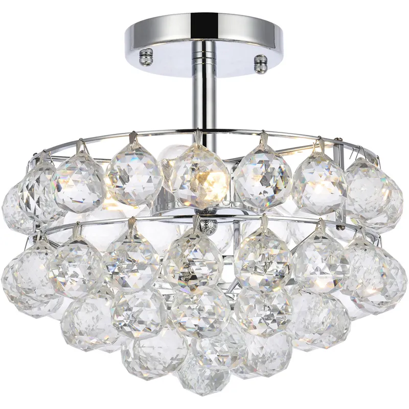 Savannah 3 Light 12 inch Chrome Flush Mount Ceiling Light
