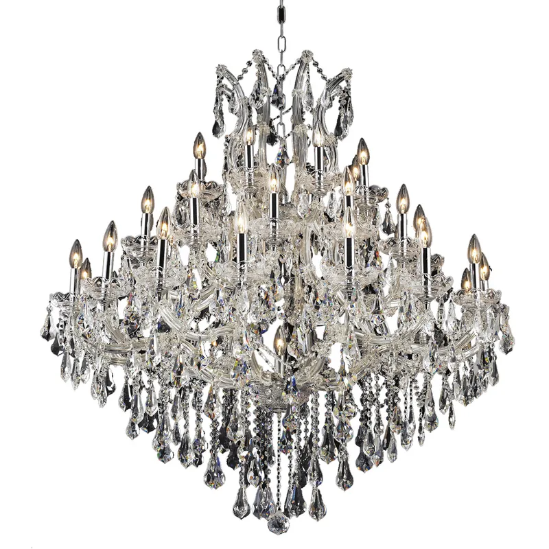 Maria Theresa 37 Light 44 inch Chrome Foyer Ceiling Light in Clear