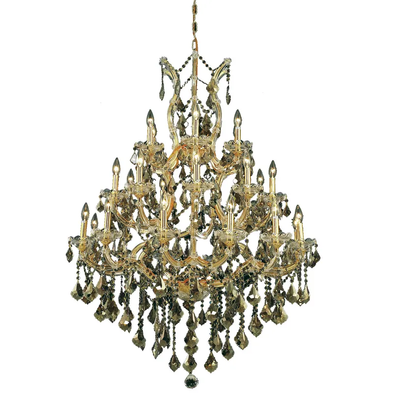Maria Theresa 28 Light 38 inch Gold Foyer Ceiling Light in Golden Teak, Royal Cut