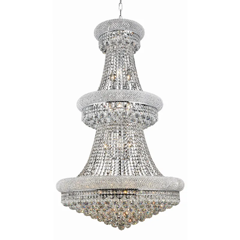 Primo 32 Light 30 inch Chrome Foyer Ceiling Light in Royal Cut