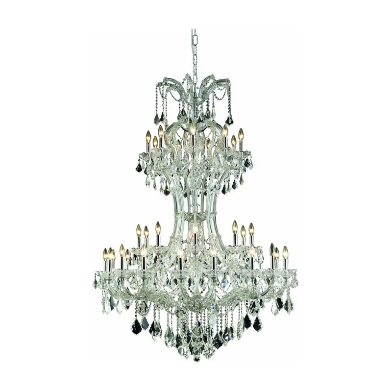 Maria Theresa 36 Light 46 inch Chrome Foyer Ceiling Light in Clear, Royal Cut