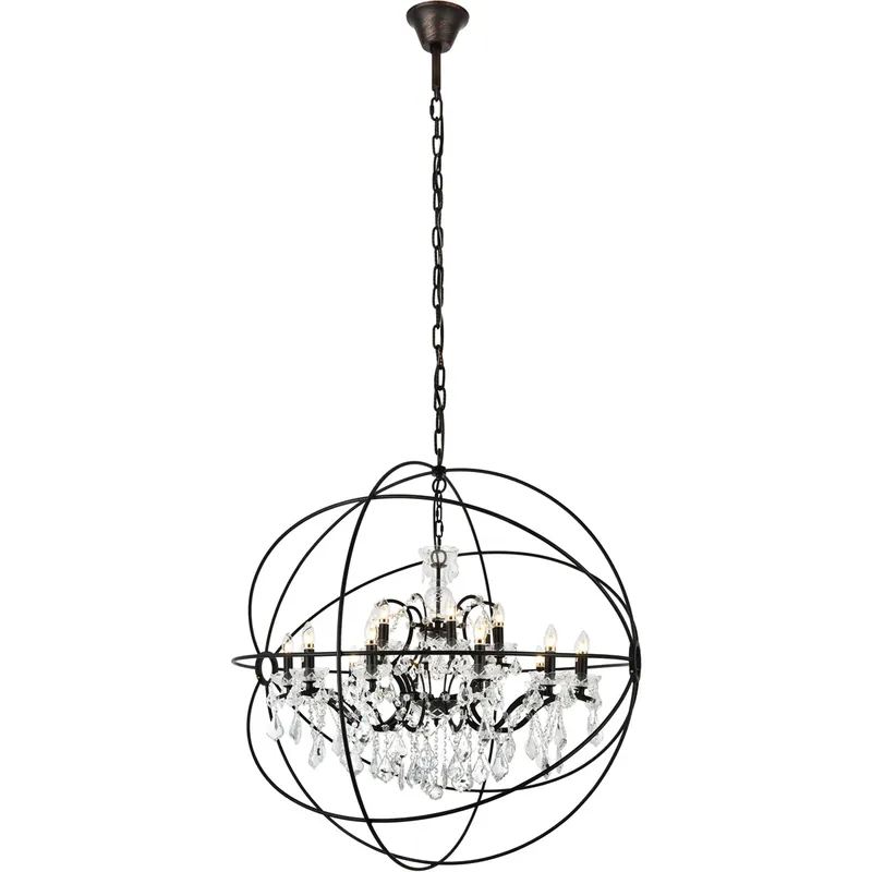Geneva 18 Light 43.5 inch Dark Bronze Pendant Ceiling Light in Clear, Urban Classic