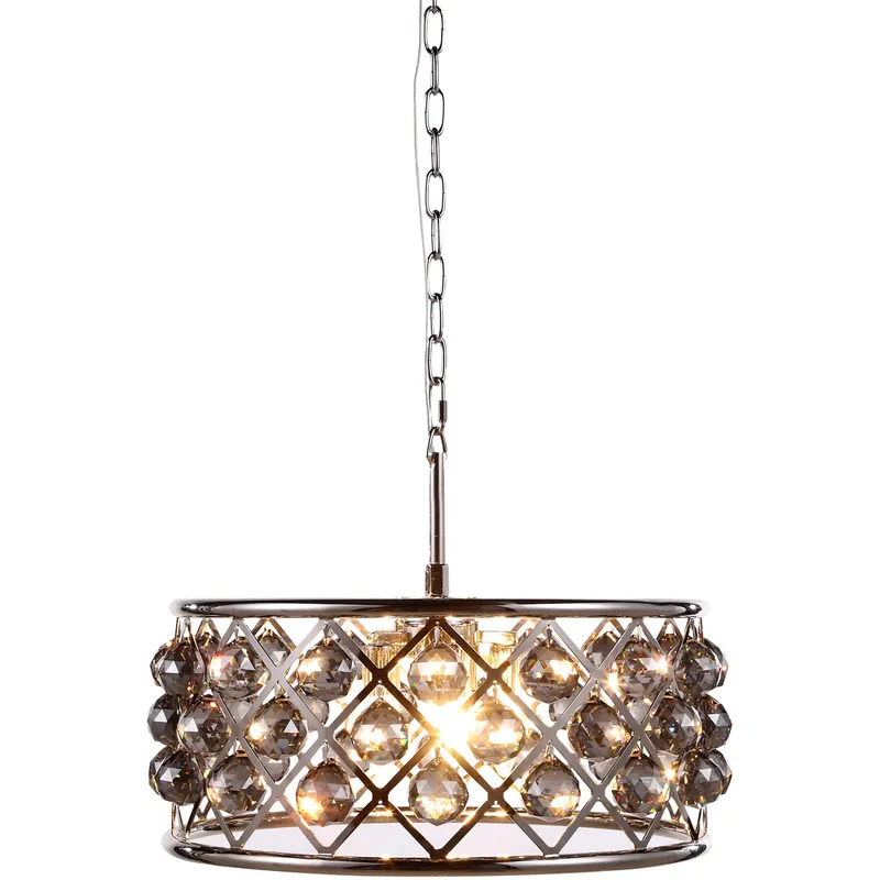 Madison 5 Light 20 inch Polished Nickel Pendant Ceiling Light in Silver Shade, Urban Classic