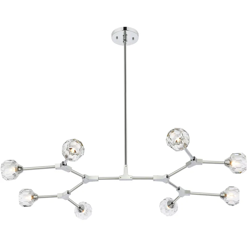 Zayne 8 Light 45 inch Chrome Pendant Ceiling Light