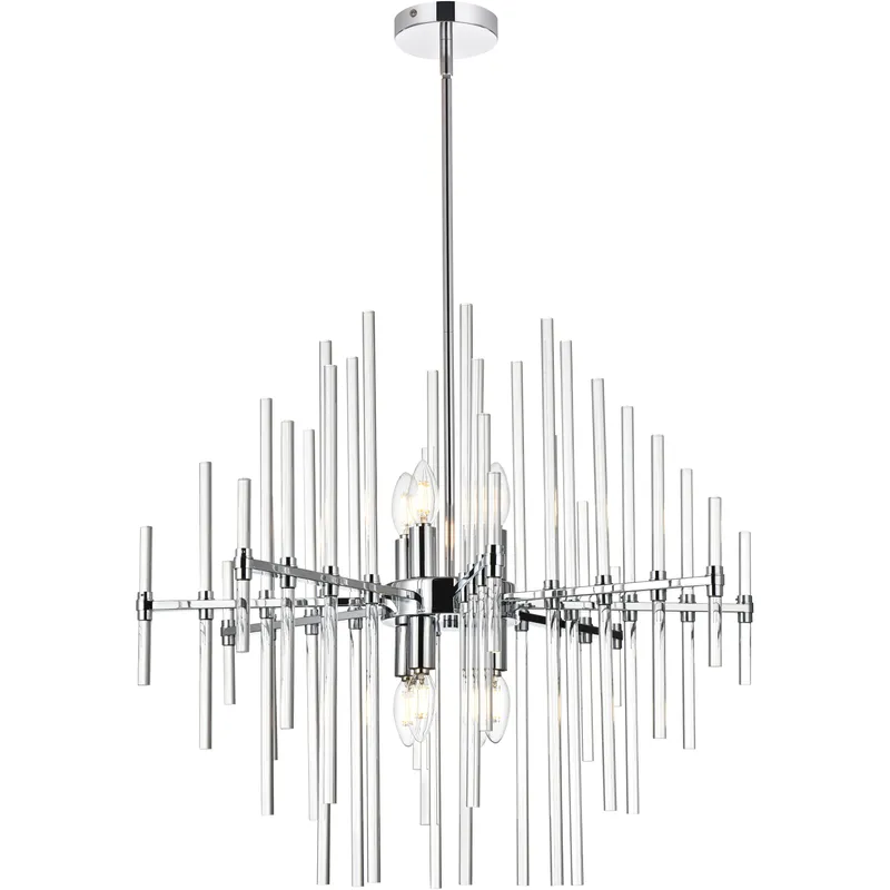Sienna 8 Light 27 inch Chrome Pendant Ceiling Light