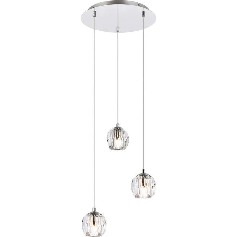 Eren 3 Light 11.8 inch Chrome Pendant Ceiling Light