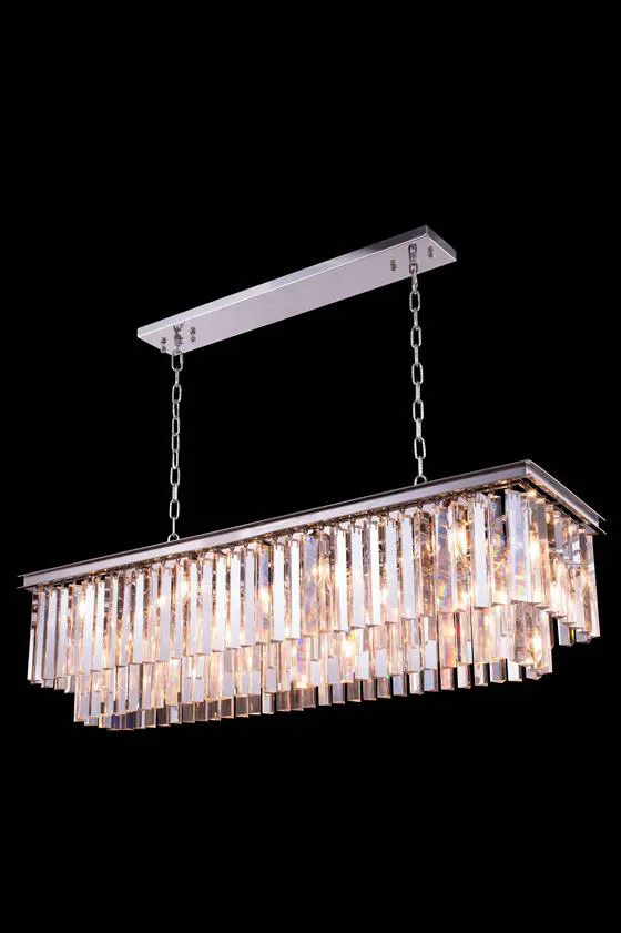 Sydney 12 Light 50 inch Polished Nickel Pendant Ceiling Light in Clear, Urban Classic