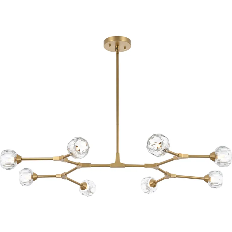 Zayne 8 Light 45 inch Gold Pendant Ceiling Light