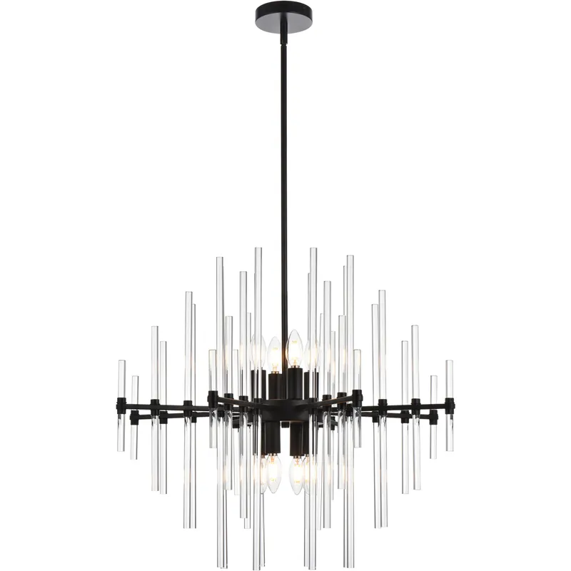 Sienna 8 Light 27 inch Black Pendant Ceiling Light