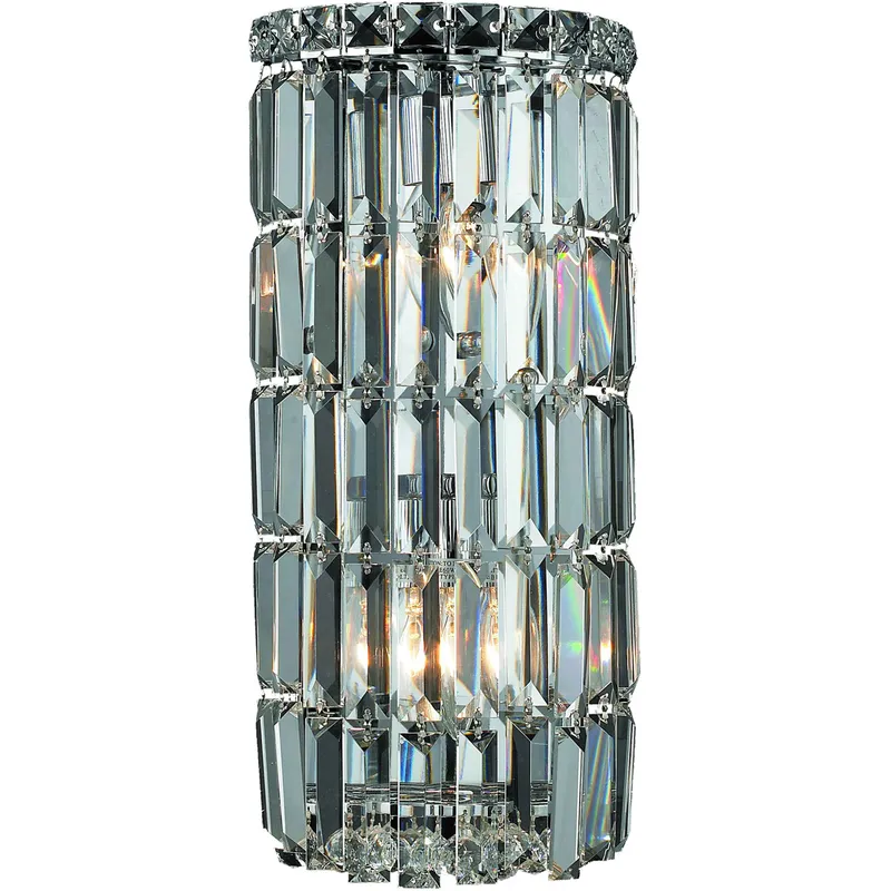 Maxime 2 Light 8 inch Chrome Wall Sconce Wall Light in Royal Cut