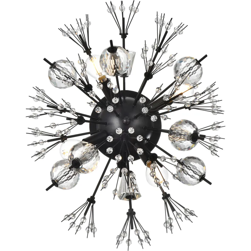 Vera 4 Light 14 inch Black Wall Sconce Wall Light, can be Flush Mounted