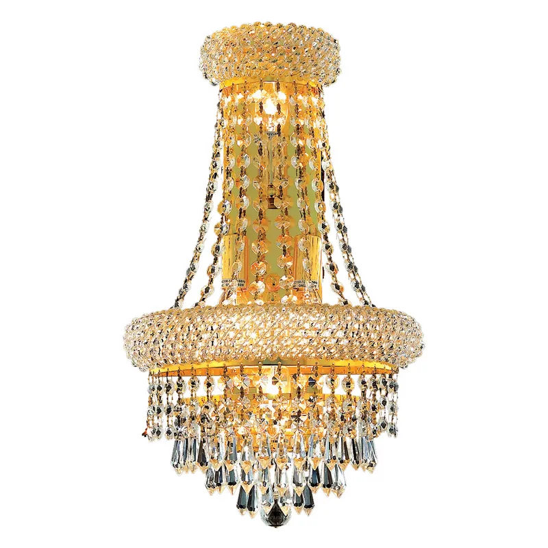 Primo 4 Light 12 inch Gold Wall Sconce Wall Light in Royal Cut, Satin Gold
