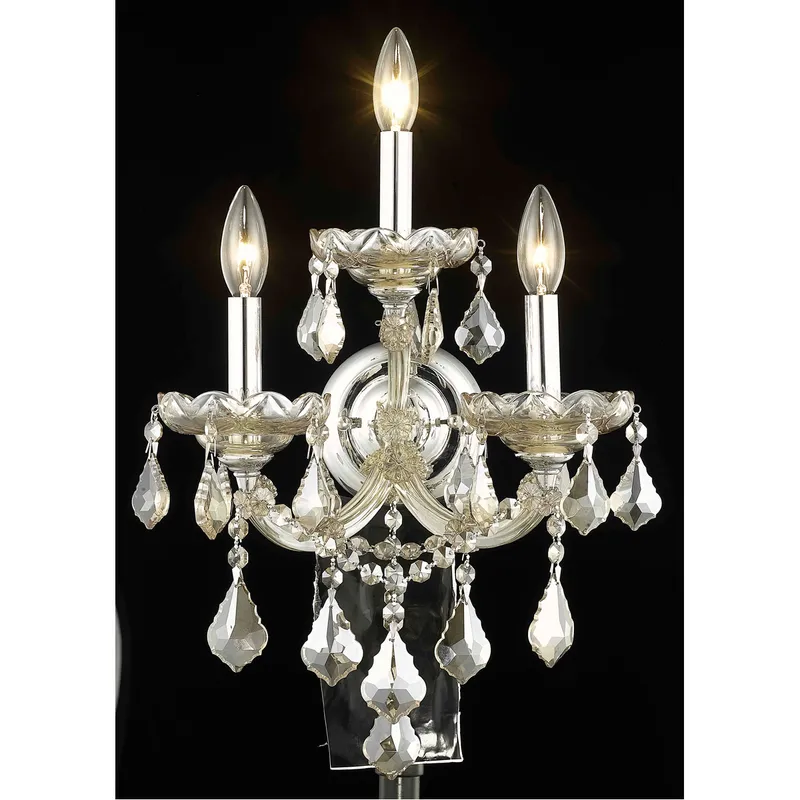 Maria Theresa 3 Light 12 inch Golden Teak Wall Sconce Wall Light in Royal Cut