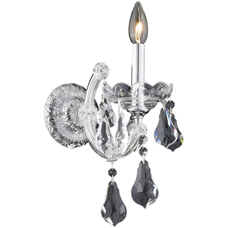 Maria Theresa 1 Light 8 inch Chrome Wall Sconce Wall Light in Clear