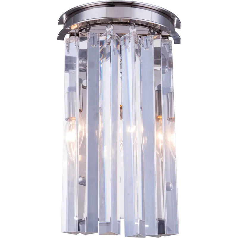 Sydney 2 Light 8 inch Polished Nickel Wall Sconce Wall Light in Clear, Urban Classic