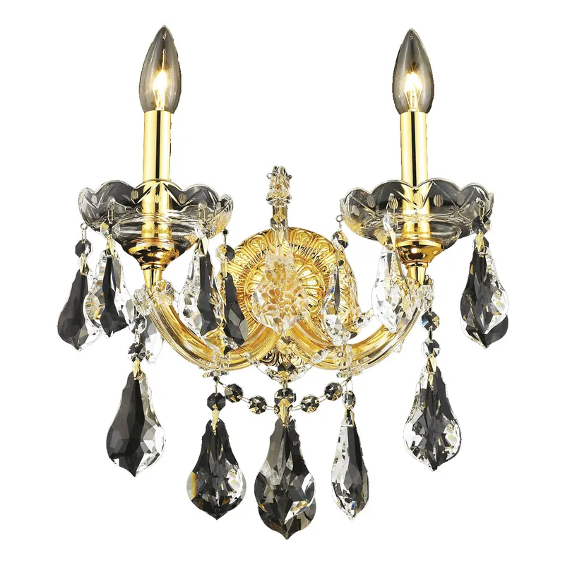Maria Theresa 2 Light 12 inch Gold Wall Sconce Wall Light in Clear