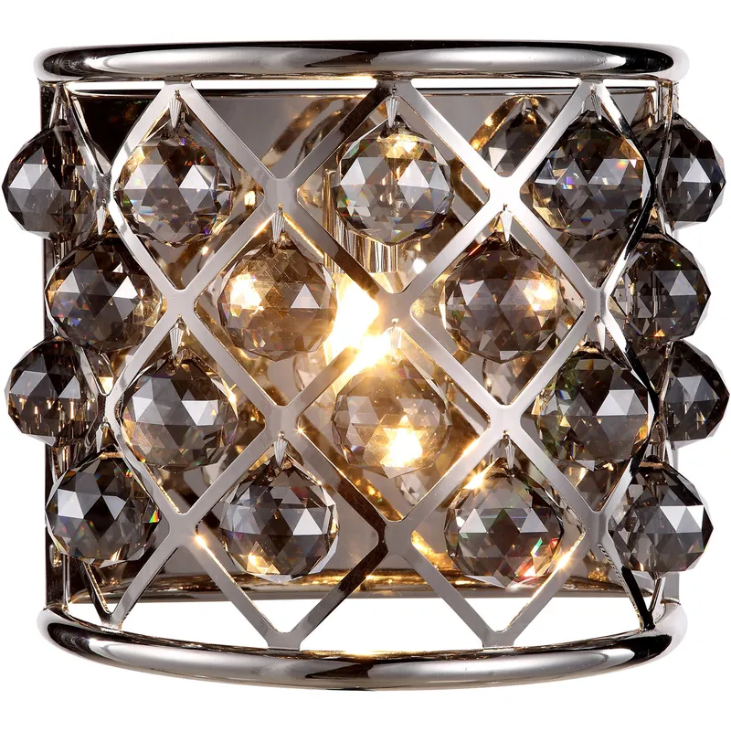 Madison 1 Light 11.5 inch Polished Nickel Wall Sconce Wall Light in Silver Shade, Urban Classic