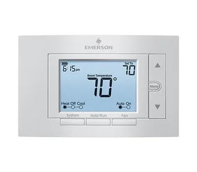 EMERSON CLIMATE TECHNOLOGIES 1F85U-42NP Universal Digital Non-Programmable Thermostat 20 to 30 V AC Auto Changeover