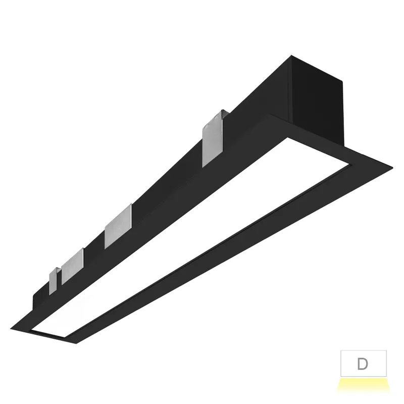 1' Architectural Linear Recessed Downlight Frosted