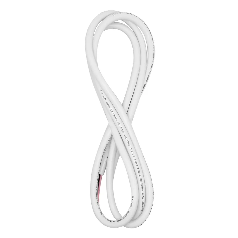 12’ 5-Wire White Cord