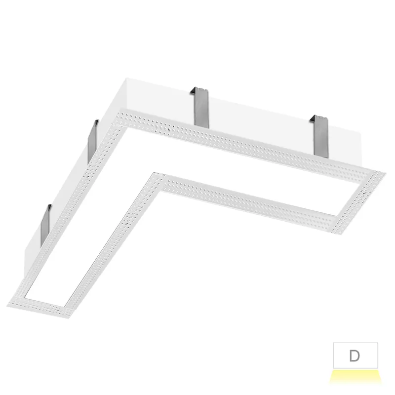 12x12" Architectural L-Shape Trimless Downlight Frosted