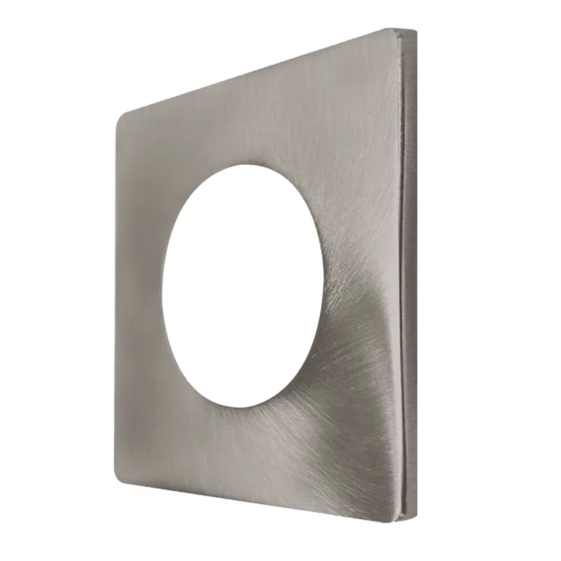 2" Brushed Nickel Smooth Square Trim