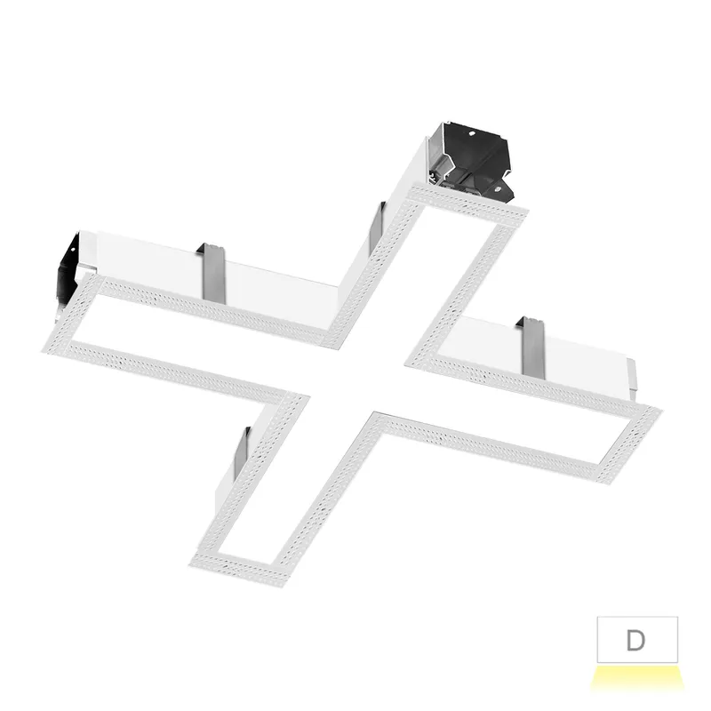 22x22" Architectural X-Shape Trimless Downlight Frosted