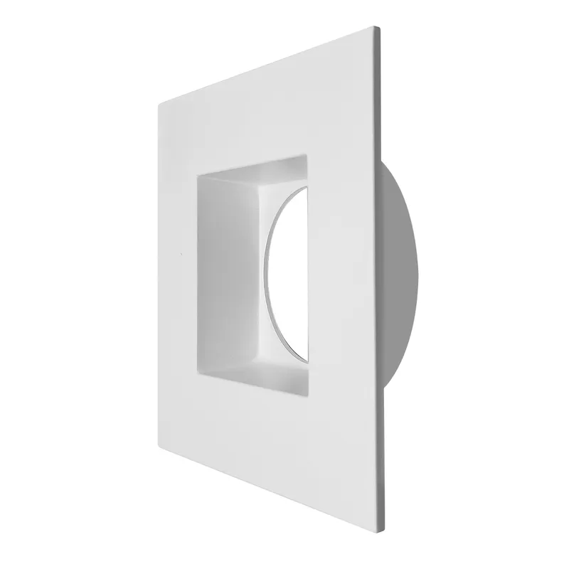 3" Regressed White Square Trim