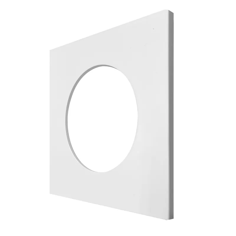 3" Gimbal Square Trim White Finish