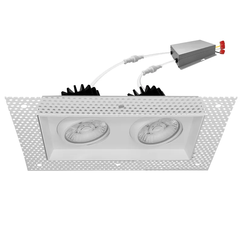 4" Multiple: Trimless Double Head