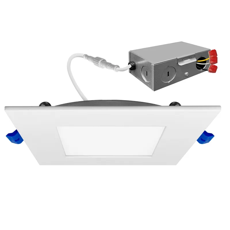 4" Square SnapTrim Slim J-Box Downlights and Trims
