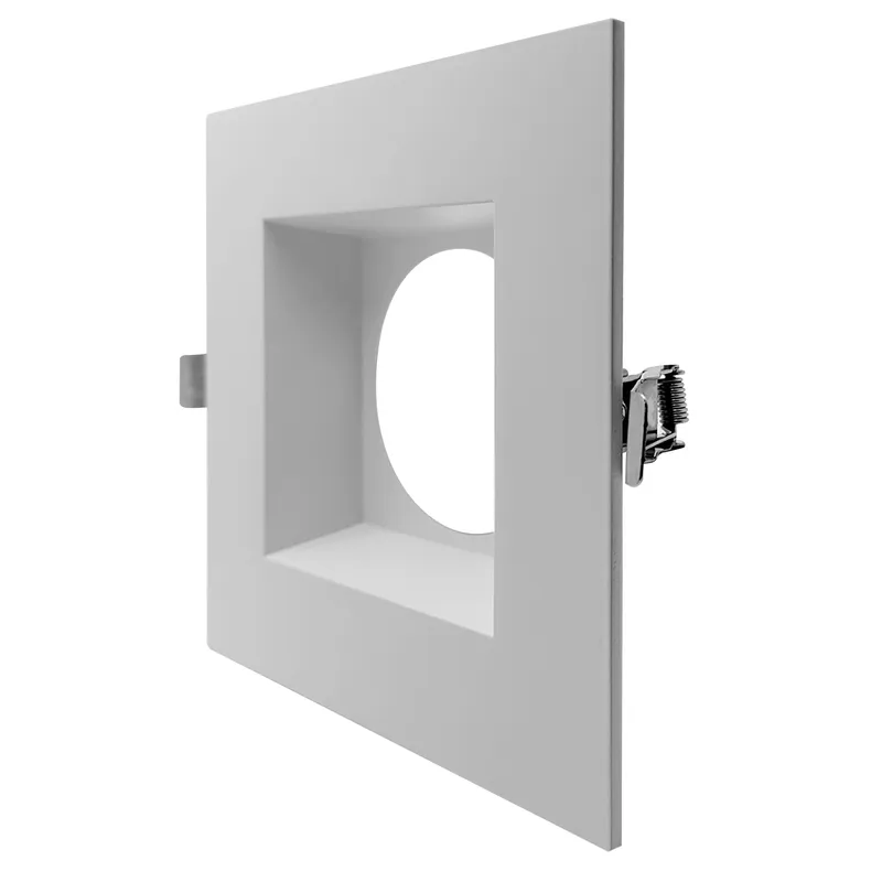 6" Regressed Gimbal White Square Trim