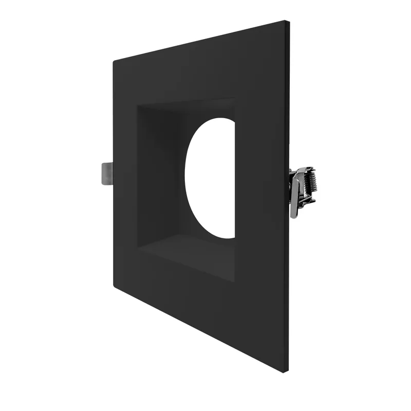 6" Regressed Gimbal Black Square Trim