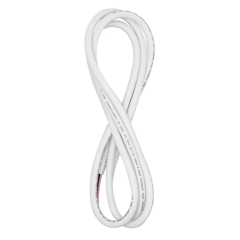 7’ 5-Wire White Cord
