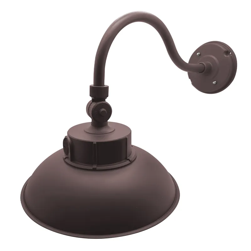 Area Gooseneck Fixture 12" - CCT + Power + Photocell Select-N-Switch Technology
