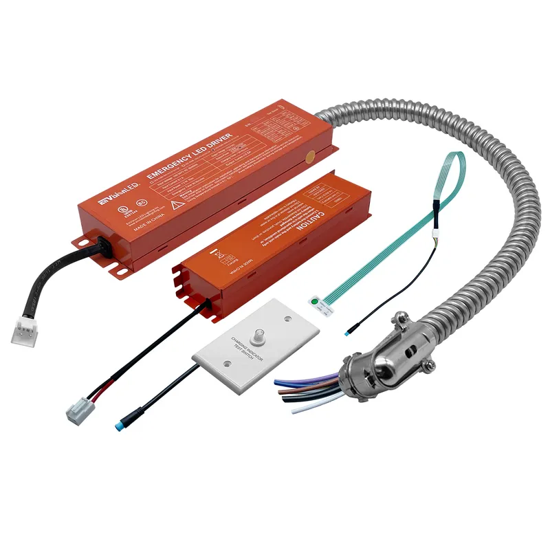 Emergency Back Up: 120v OUTPUT (Works with all 0-10V Dim or <25W fixtures -2 Piece Split Design-