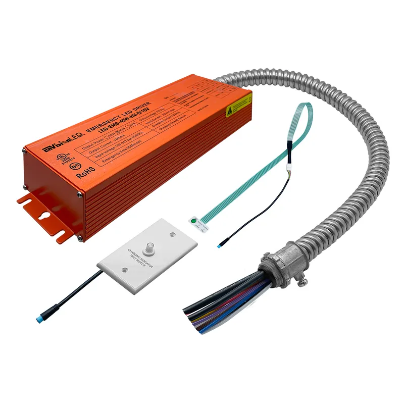 Emergency Back Up: 120v OUTPUT (Works with all 0-10V Dim or <40W fixtures